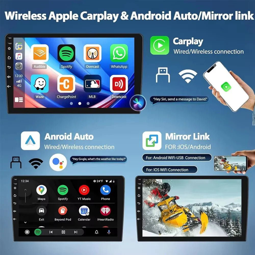 Android 15 Wireless Carplay&Auto WIFI+4G For Ford Transit 2015 2016 2017 2018 Car Radio Multimedia Video Player GPS Stereo 2din