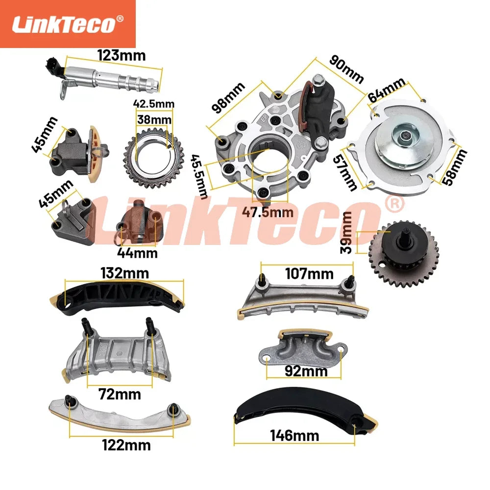Timing Chain Kit Oil Water Pump For GMC Canyon Acadia Cadillac ATS Buick Lacrosse Chevrolet Saturn Pontiac 3.0L 3.6L GAS 05-17