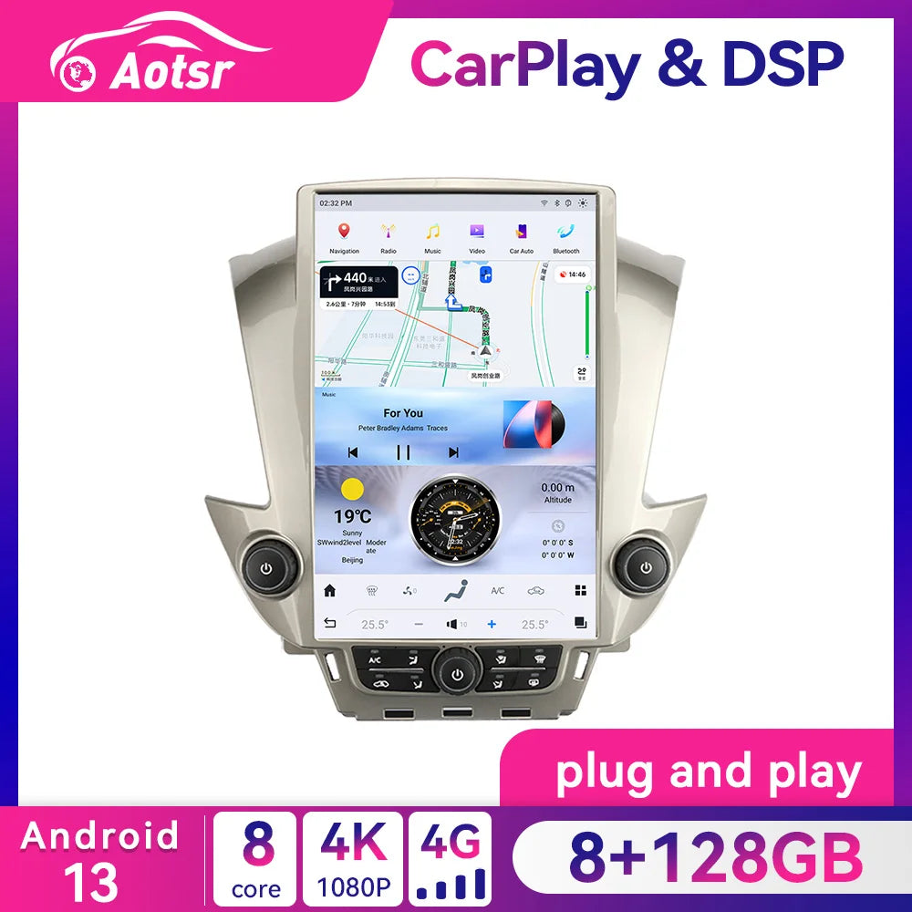 14.4" CarPlay Tesla Screen Android 13 Car Radio GPS For GMC Yukon Chevrolet Tahoe Suburban 2014-2021 Multimedia Player Head Unit