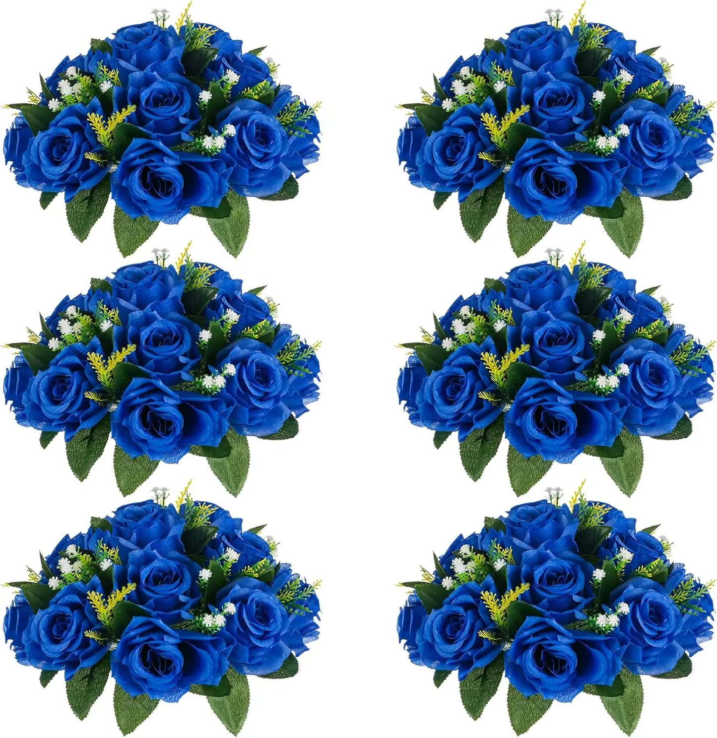 Artificial Flower Centrepieces for Tables - 10 Pcs Dusty Rose Fake Flowers Roses Balls 9.5in Diameter - Silk Faux Rose Arrangeme