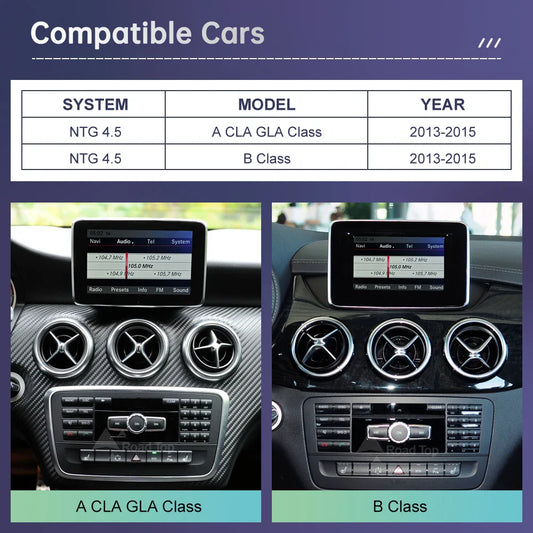 Touch Screen Car Radio for Mercedes Benz A B Class W176 CLA GLA W246 NTG4.5 Multimedia GPS With Carplay Android Auto Mirroring