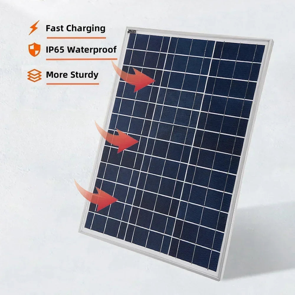 1000W Solar Panel Kit Complete 12V Polycrystalline Power Portable Outdoor Rechargeable Solar Cell Solar Generator for Home power tools