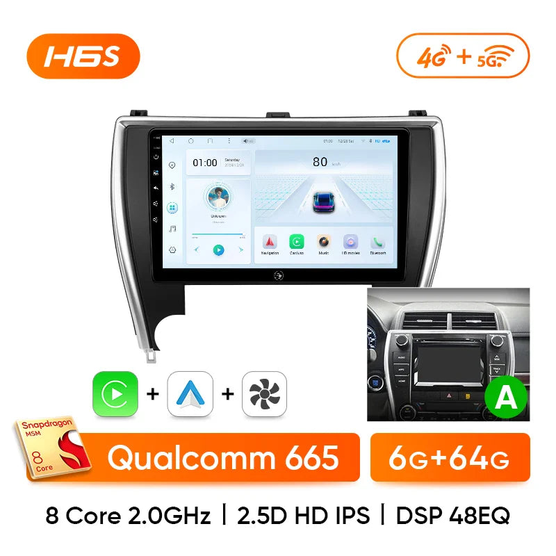 Ainavi Car Radio For Toyota Camry 7 2012 2013 2014 2015 2016 XV50 Wireless Carplay Android Auto Car Stereo Car multimedia 2 DIN