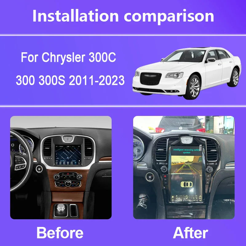 13.6 Inch For Chrysler 300C 300 300S 2011-2023 Android 12 8-Core 8G+128G Car Multimedia Player Stereo Receiver Radio GPS 4G WIFI