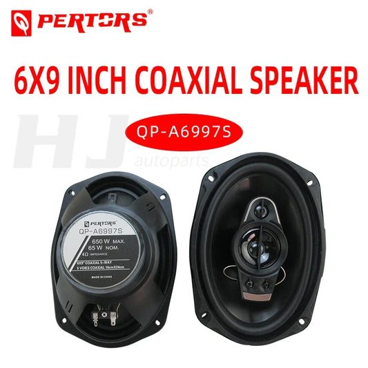 1pair Car 2-way Audio 6*9 Inch Coaxial Speaker Mid Bass Treble Coaxial Speaker Max 650w Car Radio Woofer Tweeter Horn 6x9