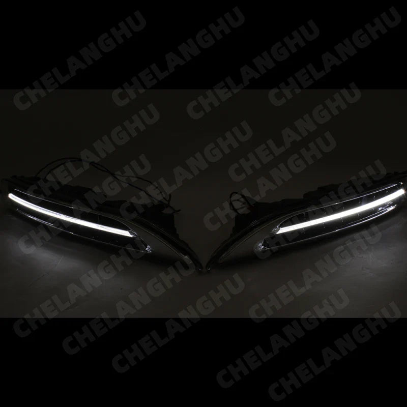 DRL For Porsche Cayenne 2011 2012 2013 2014 Front Bumper LED Daytime Running Light Car Accessories 95863118100 95863118200