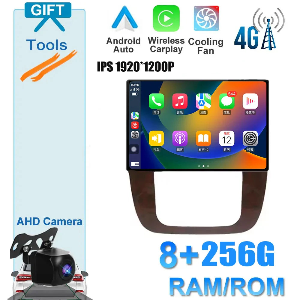 Android 14 Car Radio For GMC Yukon Chevrolet Tahoe Suburban 2008 - 2012 13.1Inch Screen GPS Navigation Wireless Carplay 4G WIFI