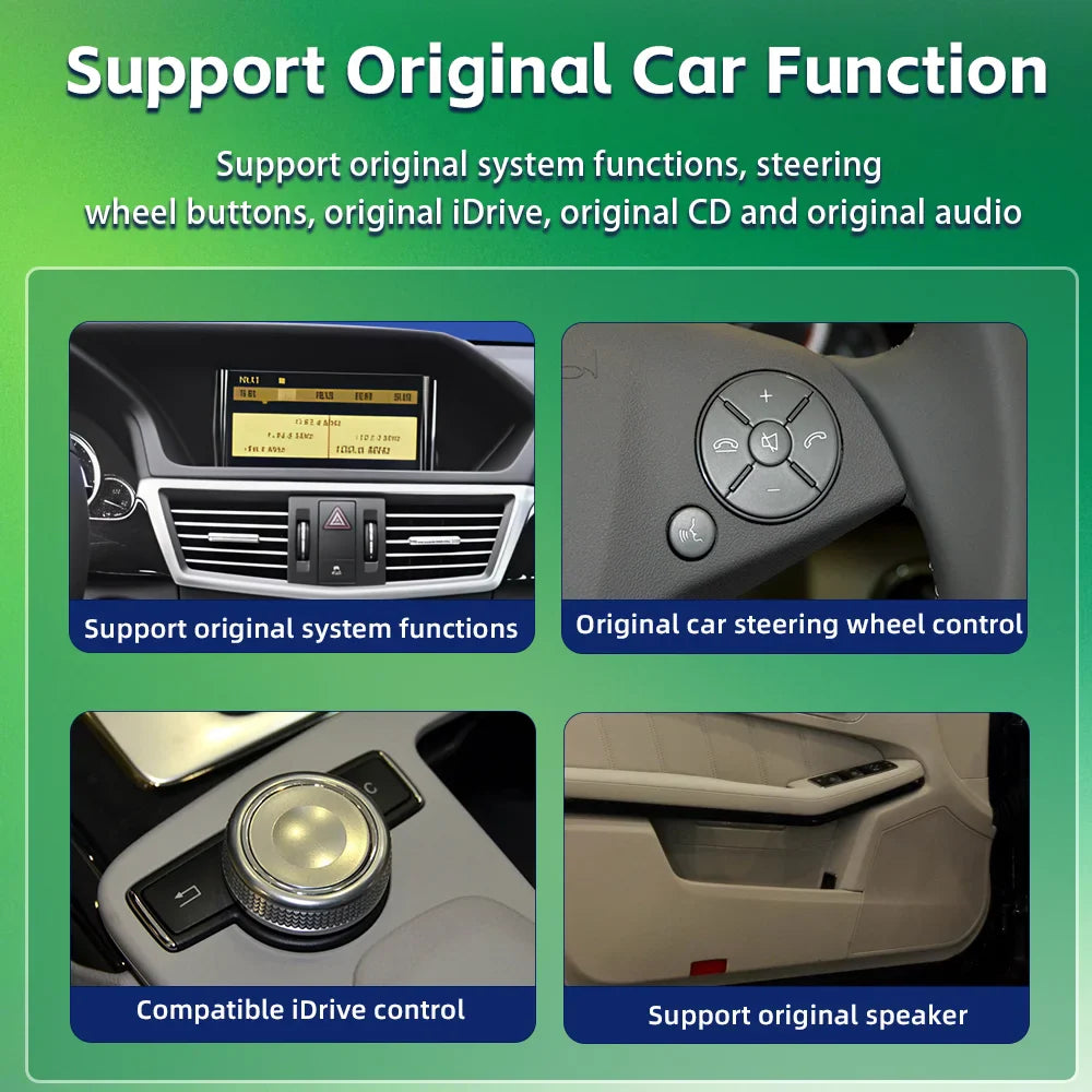 7 Inch Carplay Android 13 Auto Car Intelligent Systems For Mercedes Benz E Class W212 A207 X204 DSP Stereo Touch Screen
