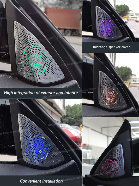 11-Color LED Speaker Covers for BMW X3/X4 G01/G02 - Hi-Fi Audio Upgrade with Ambient Lights