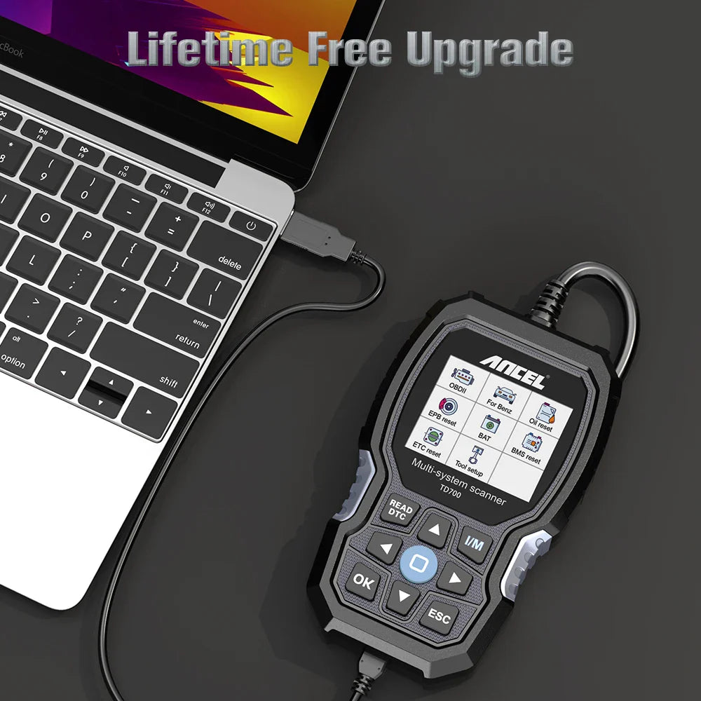 Ancel TD700 OBD2 Scanner All System Fit For TOYOTA CAMRY LEXUS COROLLA Reader  Transmission TPMS Relearn ABS Engine