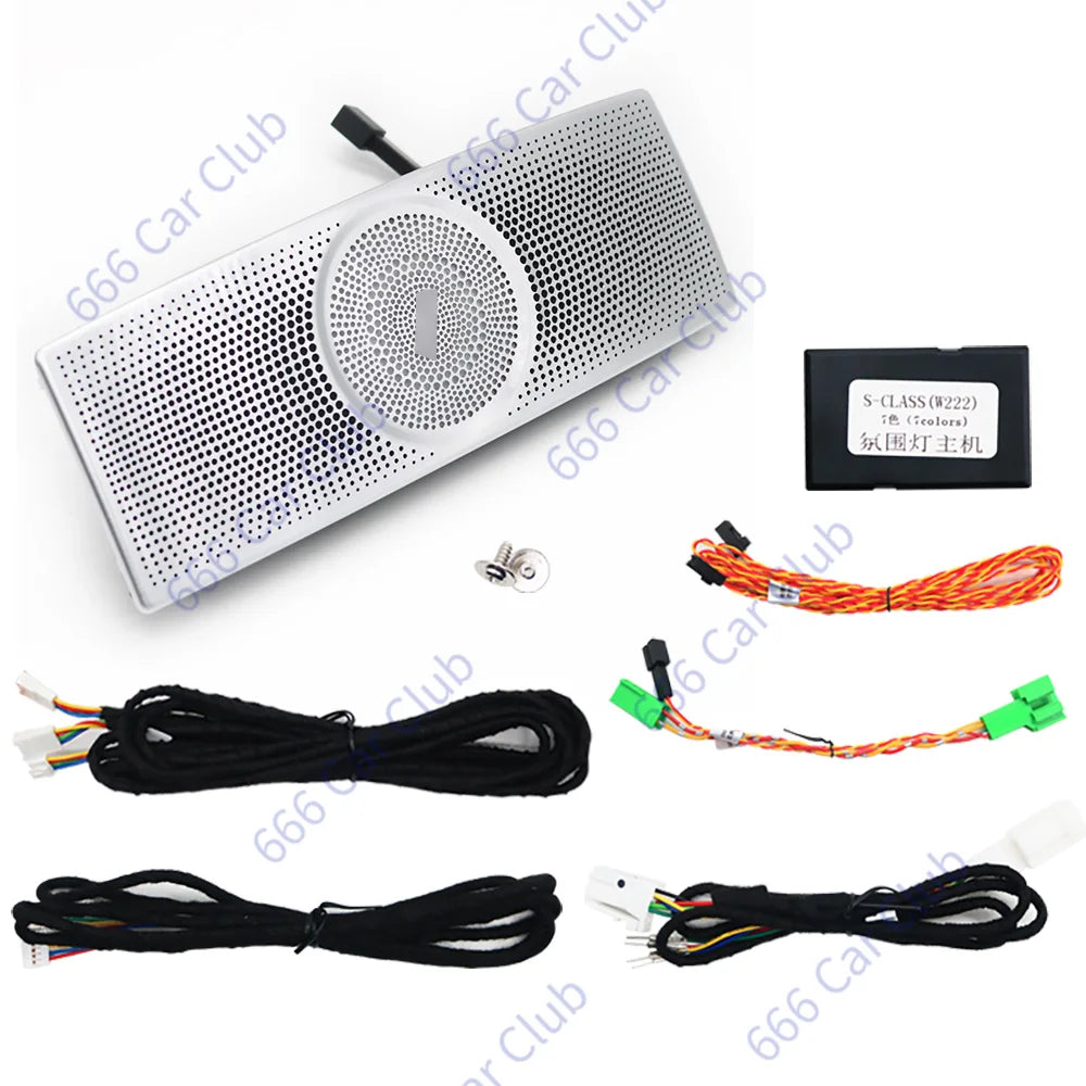 64 Colours LED Air Vents 3D/4D Speaker For Mercedes Benz W213 E-Class E-Coupe E43 E53 E250 Interior Ambient Ligh Decorative Lamp