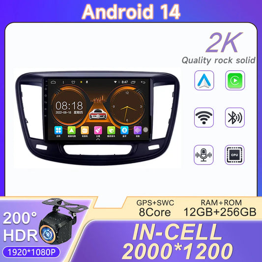 Android Auto For Chrysler 200 200C 200S 2015 - 2019 Car Radio Multimedia Video Stereo Player Carplay Navigation GPS DSP 5G WIFI