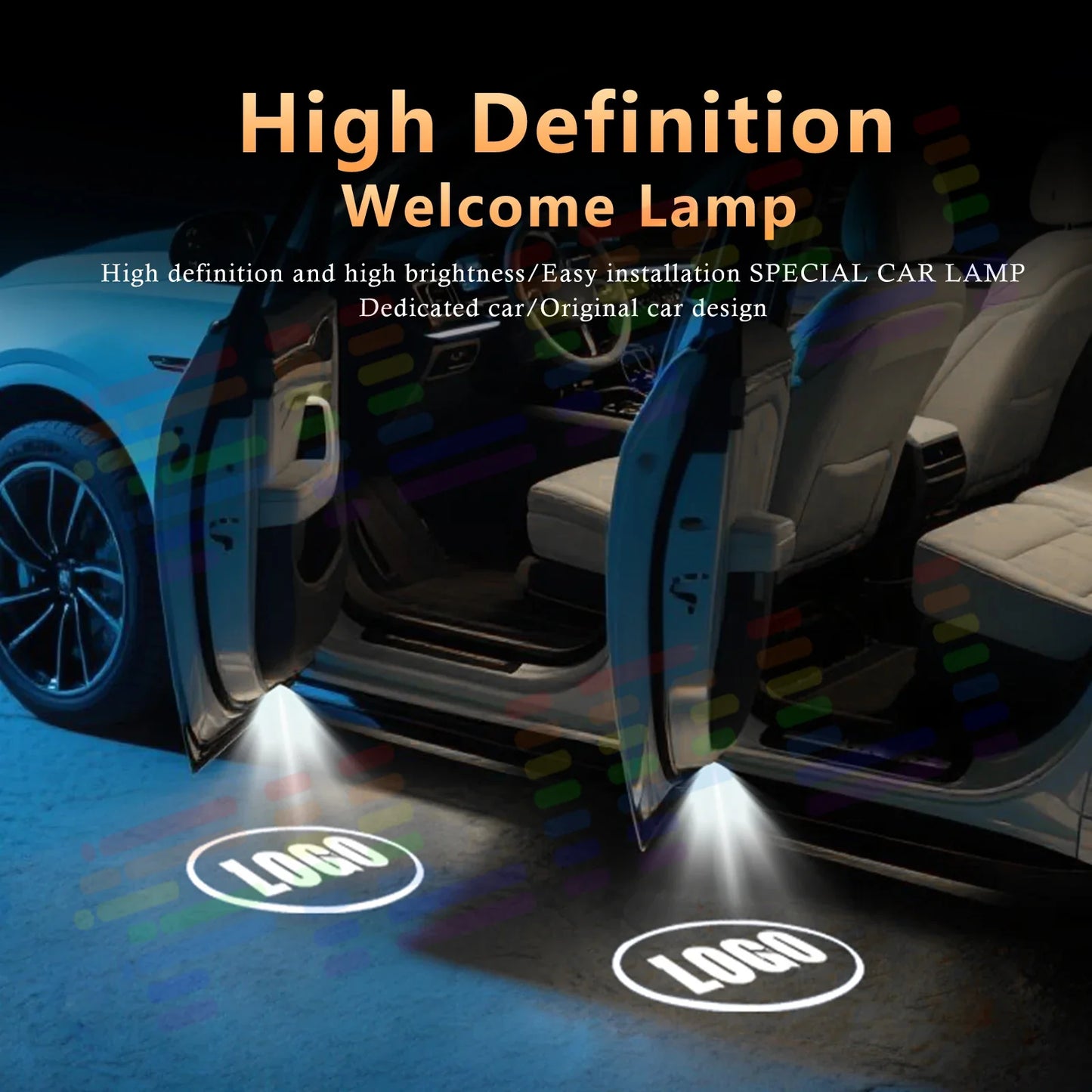 Car Emblem Projector Lights Door Welcome Lamps For Volkswagen For Magotan For Passat Variant For Golf For Sagitar For Passat