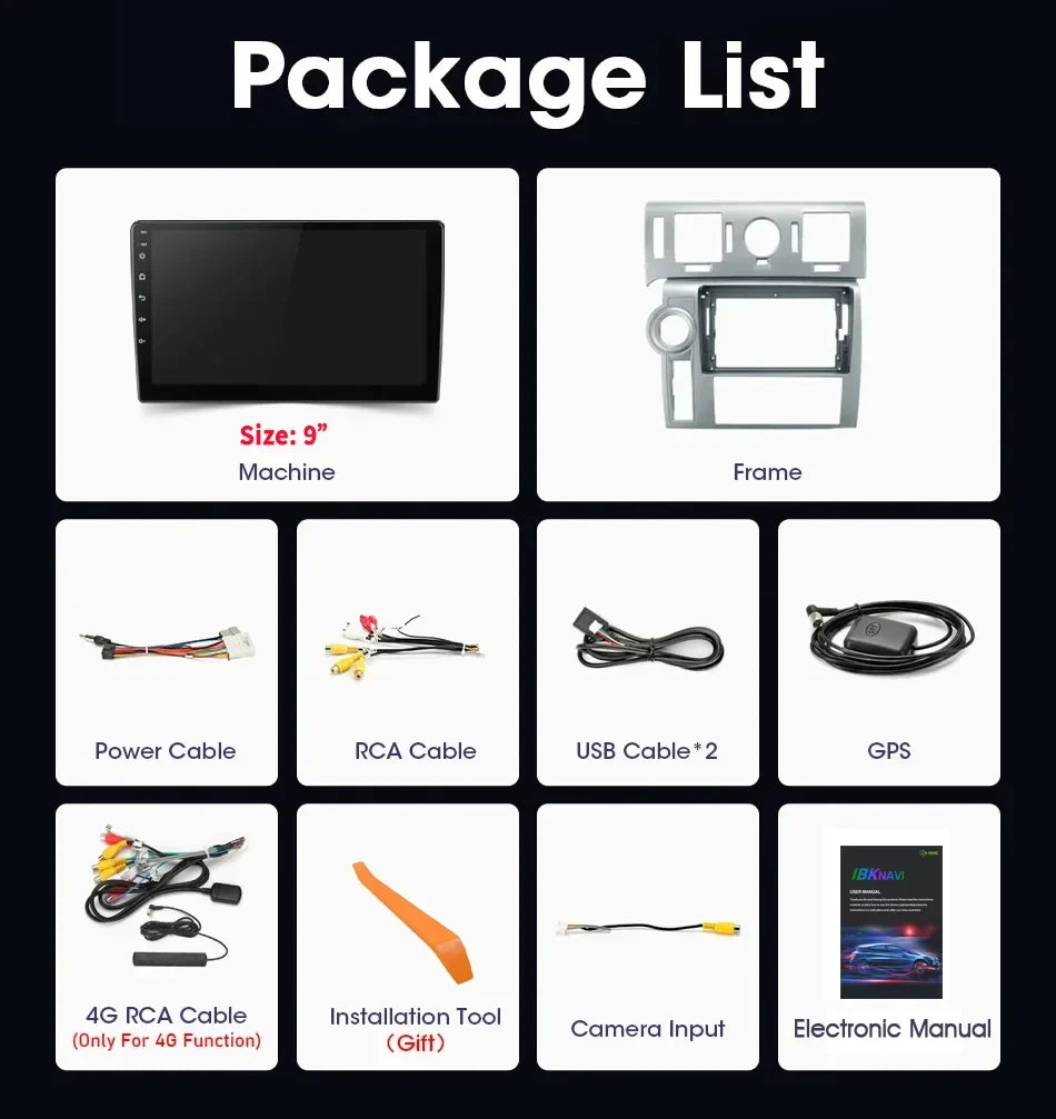 For Hummer H2 E85 2007-2009 Android 14 Car Radio Multimedia 4G GPS Navigation Wireless Bluetooth CarPlay Touch Screen Stereo