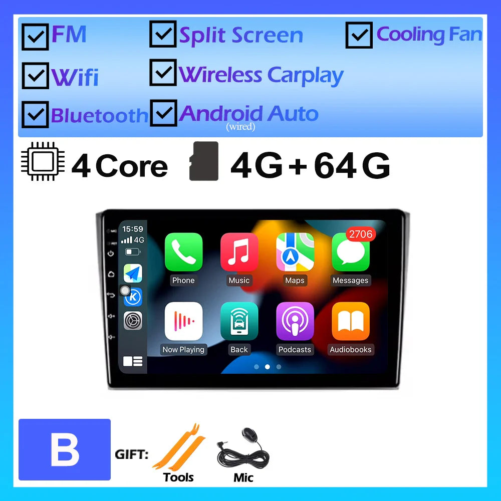 Android 14 WiFi For Mazda CX9 TB 2006 2007- 2010 2016 Car Radio Multimedia Player DSP Stereo GPS 4G Split Screen Bluetooth
