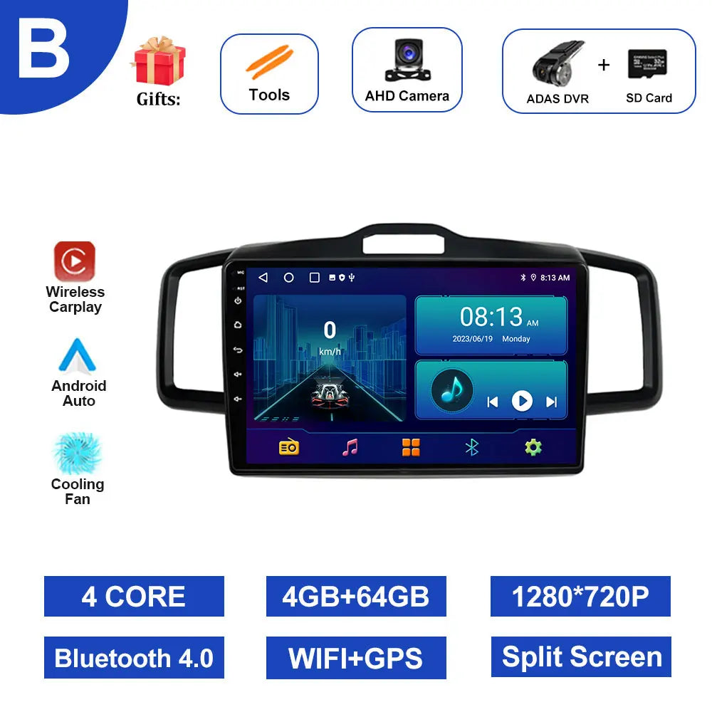 10 inch Android System for Honda Freed 2008 - 2016 Navigation GPS Car Multimedia Radio Video Player DSP Stereo WiFi+4G Bluetooth