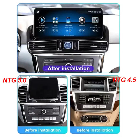 Android 14 Radio For Mercedes Benz ML GL GLE GLS W166 X166 2012-2019 12.3” 4.5NTG 5.0NTG Car Raido Multimedia Video Player GPS