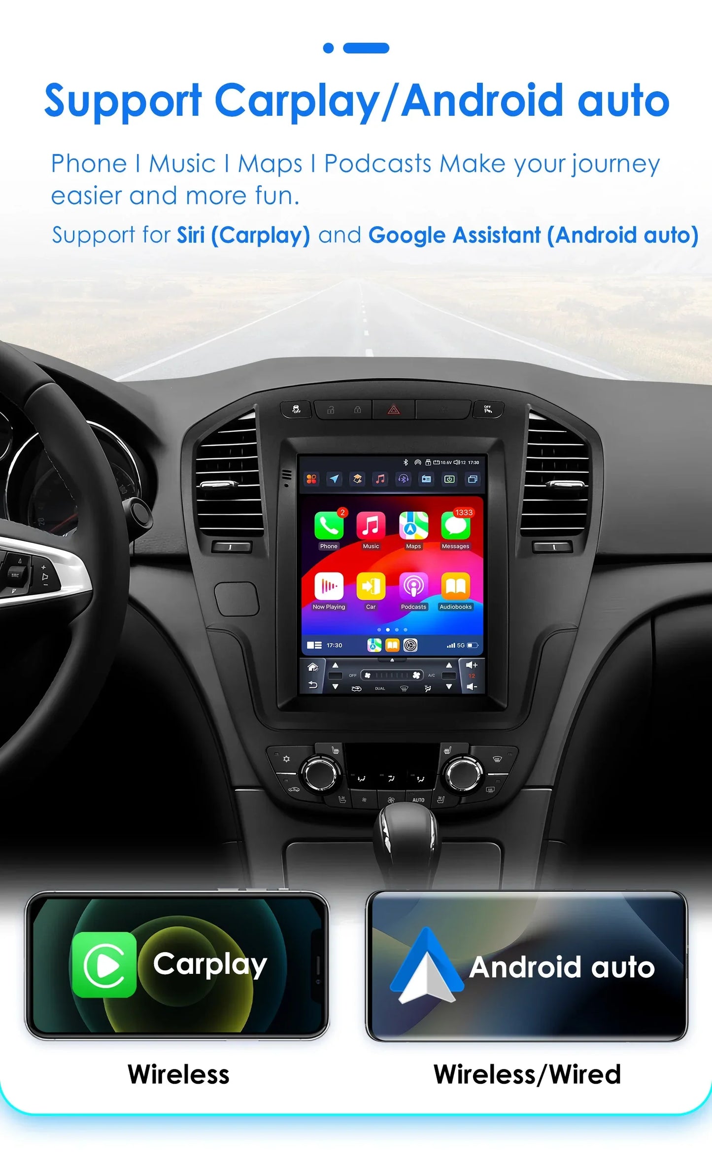 Carplay Android 13 Auto Car radio For Opel Insignia Buick Regal 2009-2013 Tesla multimedia player 9.7"7862 Head Unit GPS Stereo