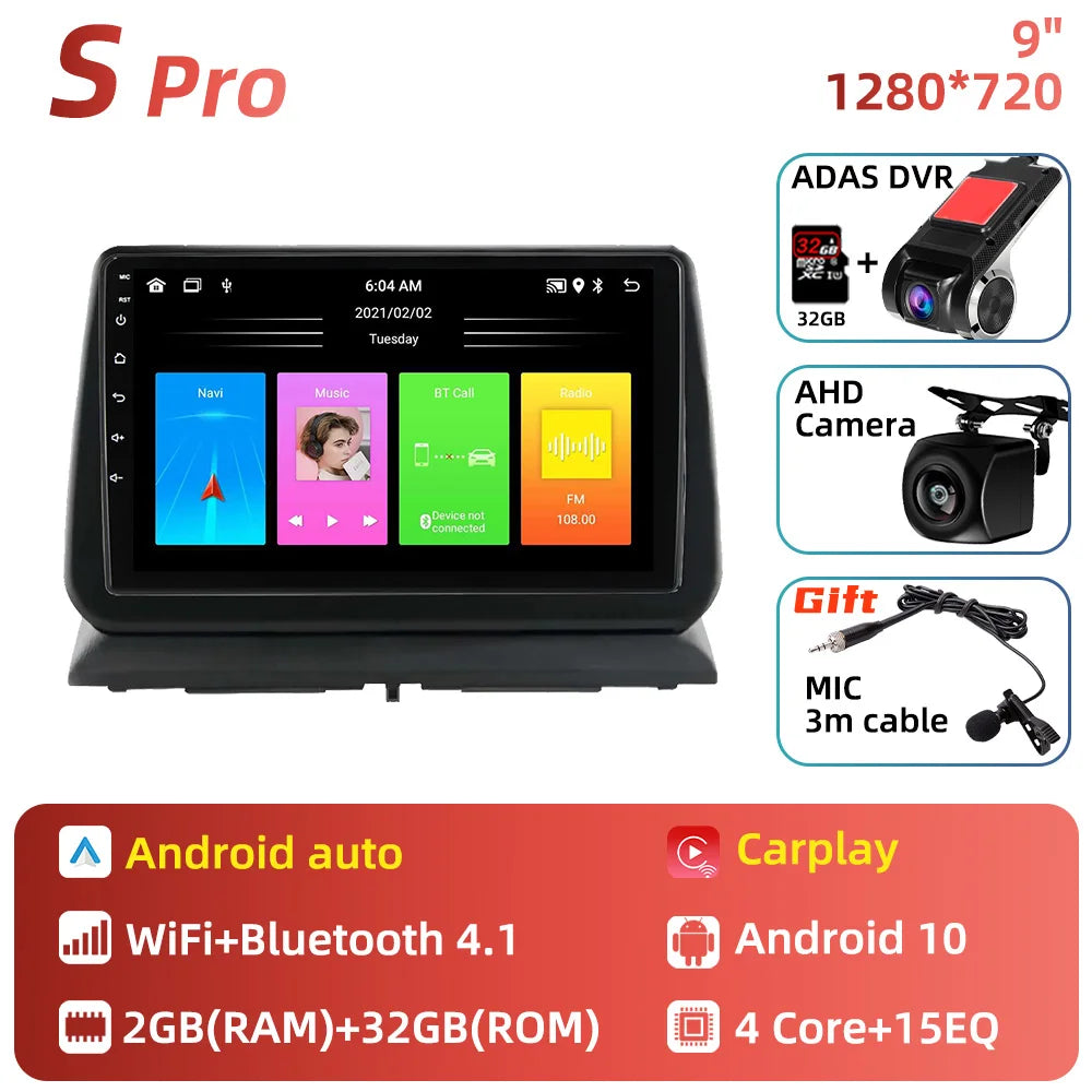 2 Din Android Car Radio for Dodge Nitro 2007-2011 Stereo Carplay Car Multimedia Player GPS Navigation Autoradio Head Unit Auto