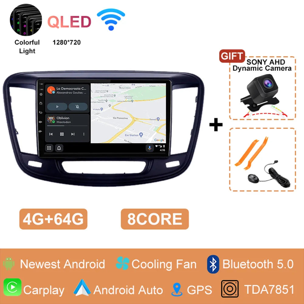 For Chrysler 200 200C 2015 - 2019 Android 14 Radio Video Player Car Autoradio Multimedia Screen Stereo Carplay Navigation