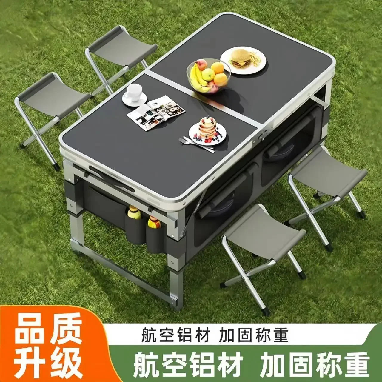 Outdoor Folding Table Camping Picnic Going Out Lifting Portable Chair Night Market Stall Simple Portable Travel Folding Table