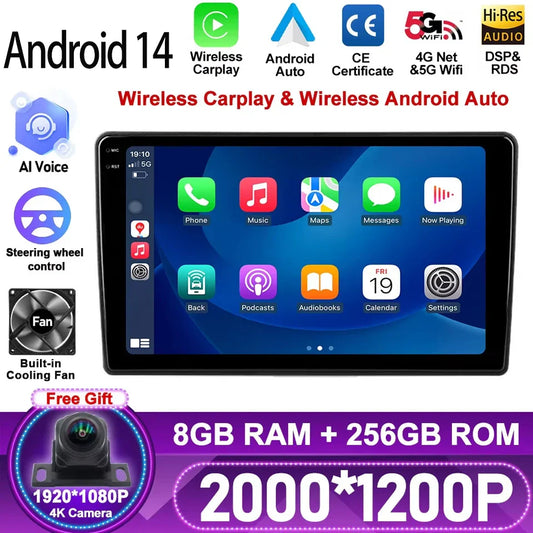 Android 14 For GMC Chevrolet Avalanche Silverado Tahoe Equinox Impala Traverse Express Traverse Car Radio Multimedia Carplay GPS