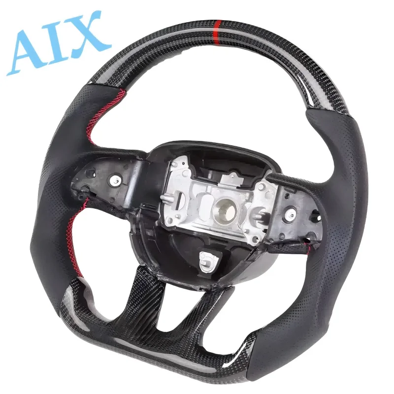 USA Warehouse Real Carbon Fiber Steering Wheel For Dodge 2015+, Challenger Custom Car Steering Wheel