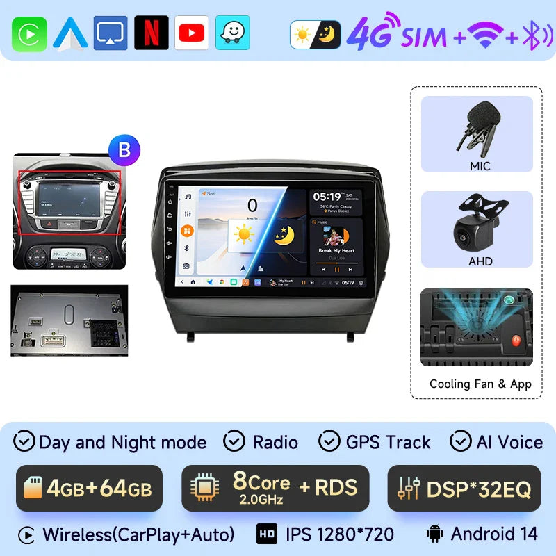 JIUYIN  Android 13 Car Radio For Mercedes Benz M-Class W164 GL-Class X164 ML GL 2005-2012 wireless CarPlay Android Auto 2din DVD