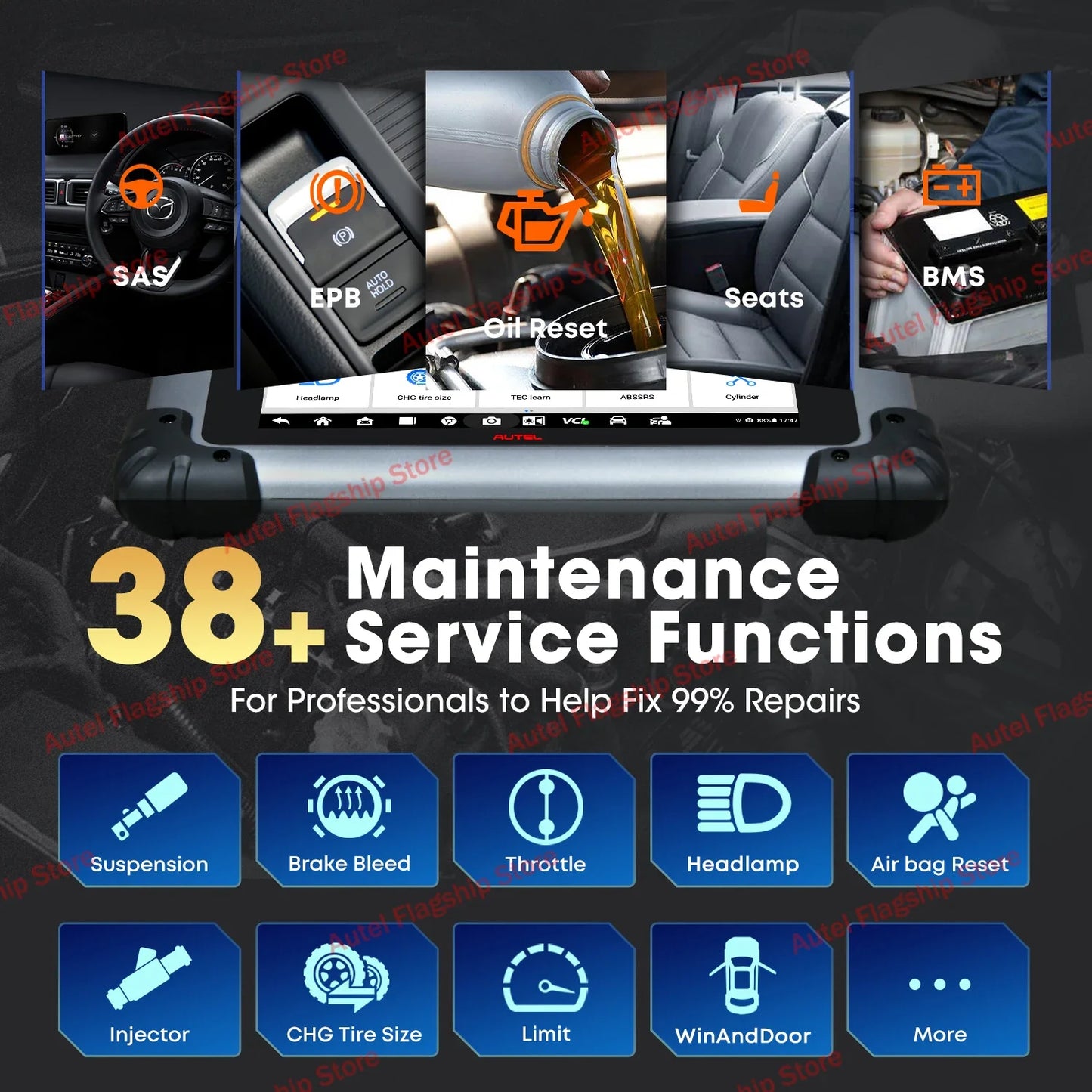 Autel Maxisys Elite II Pro Car Diagnostics Tool J2534 ECU Programming ECU Coding Motor TruSpeed CAN FD/DoIP PK MK908P Elite 2