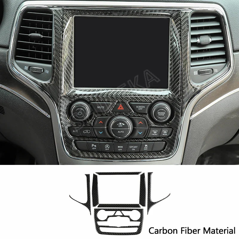 SHINEKA Carbon Fiber Grain Interior Decoration Cover for Jeep Grand Cherokee 2011 2012 2013 2014 2015 2016 2017 2018 2019 2020