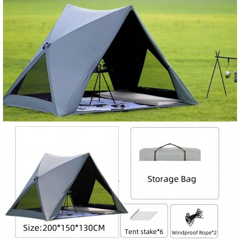 Automatic Pop Up Beach Tent Ultralight Portable Outdoor Camping Sun Shelter Instant Open Shelter Family Size Triangle Tent