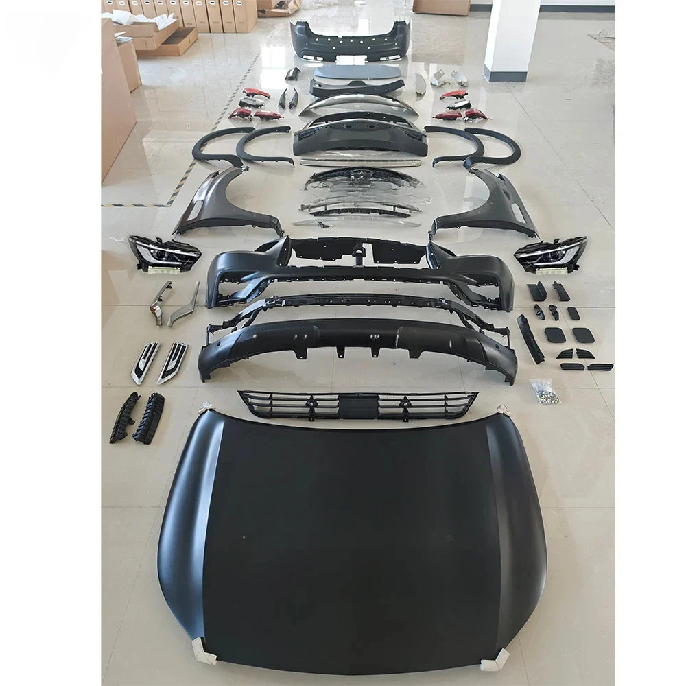 Car Bodykit For Infiniti QX80 2016 Upgrade To 2019 Front&Rear Bumper Front Lip Auto Body Systems With Headlamp And Rearlamp