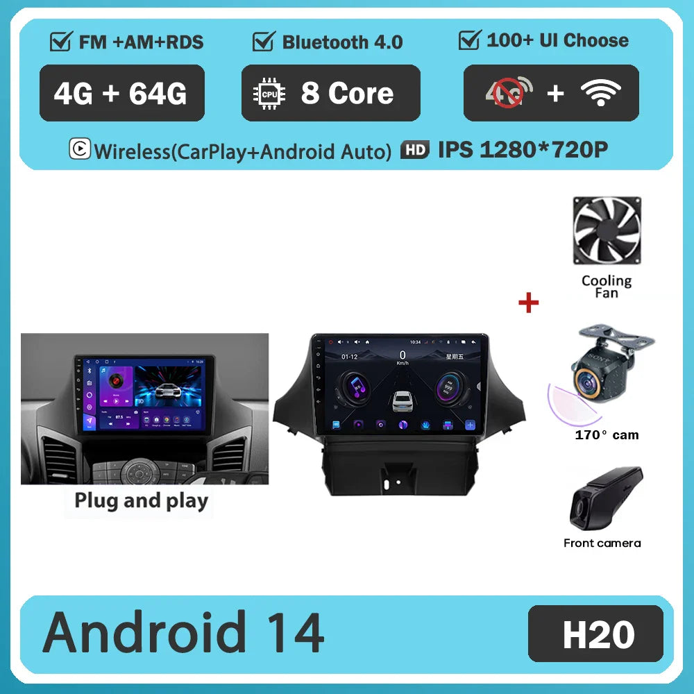 Android 14 2K Screen For Chevrolet Orlando 2010 - 2018 Car Radio Multimedia Video Player Navigation GPS No 2din Head Unit