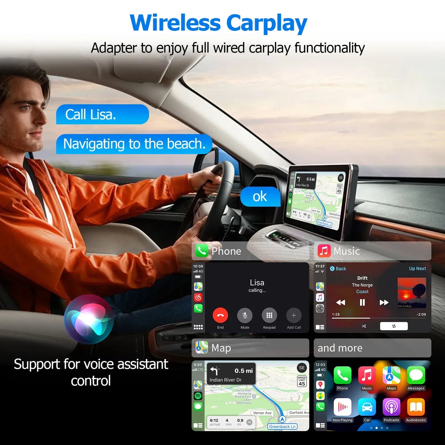 C11 2 in 1 Carplay AI Box Wireless CarPlay Android Auto Wireless Adapter Spotify For Mazda Toyota Mercedes Peugeot Volvo Kia