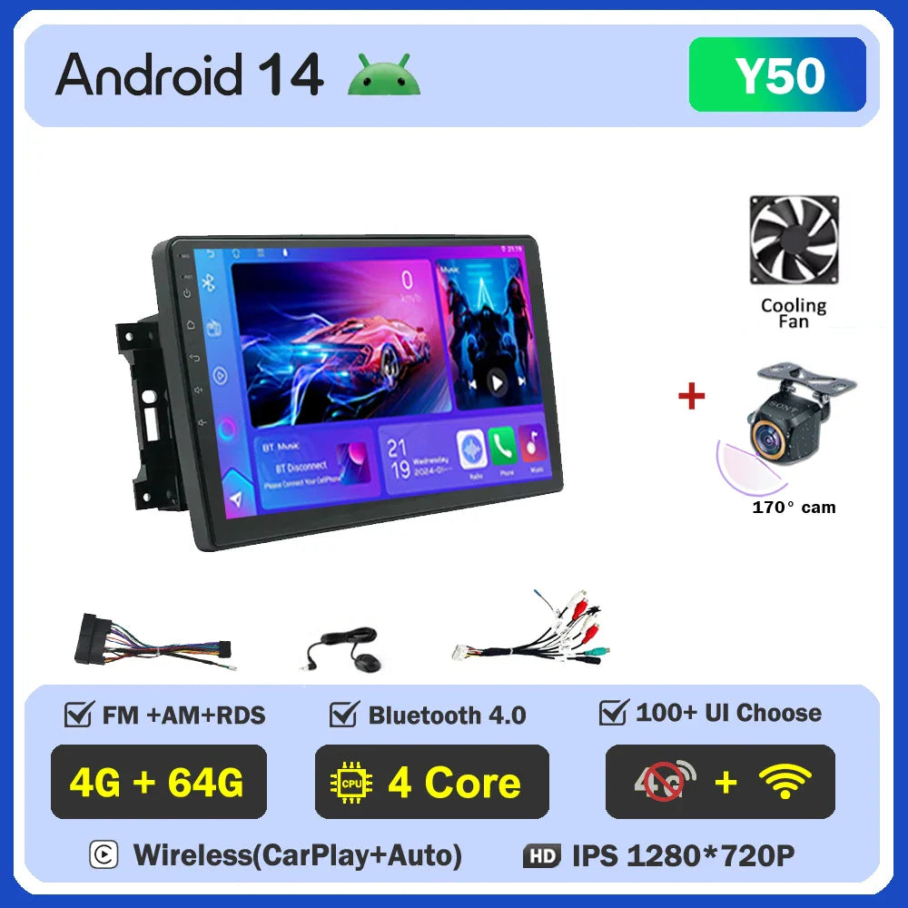 Android Car Radio For Dodge Nitro 2007 - 2011Wireless Carplay Android Auto Car Multimedia Player GPS Navigation DSP RDS BT