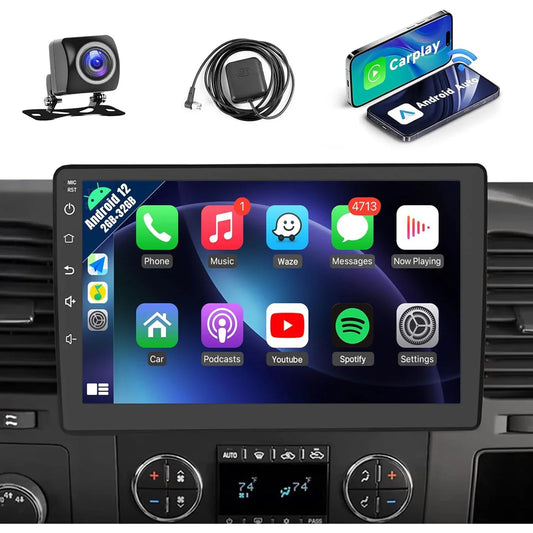 10.1 Inch Touchscreen Wireless Car Radio Stereo for Chevy Chevrolet Silverado 2007-2013 Tahoe GMC Sierra Yukon with Backup Camer