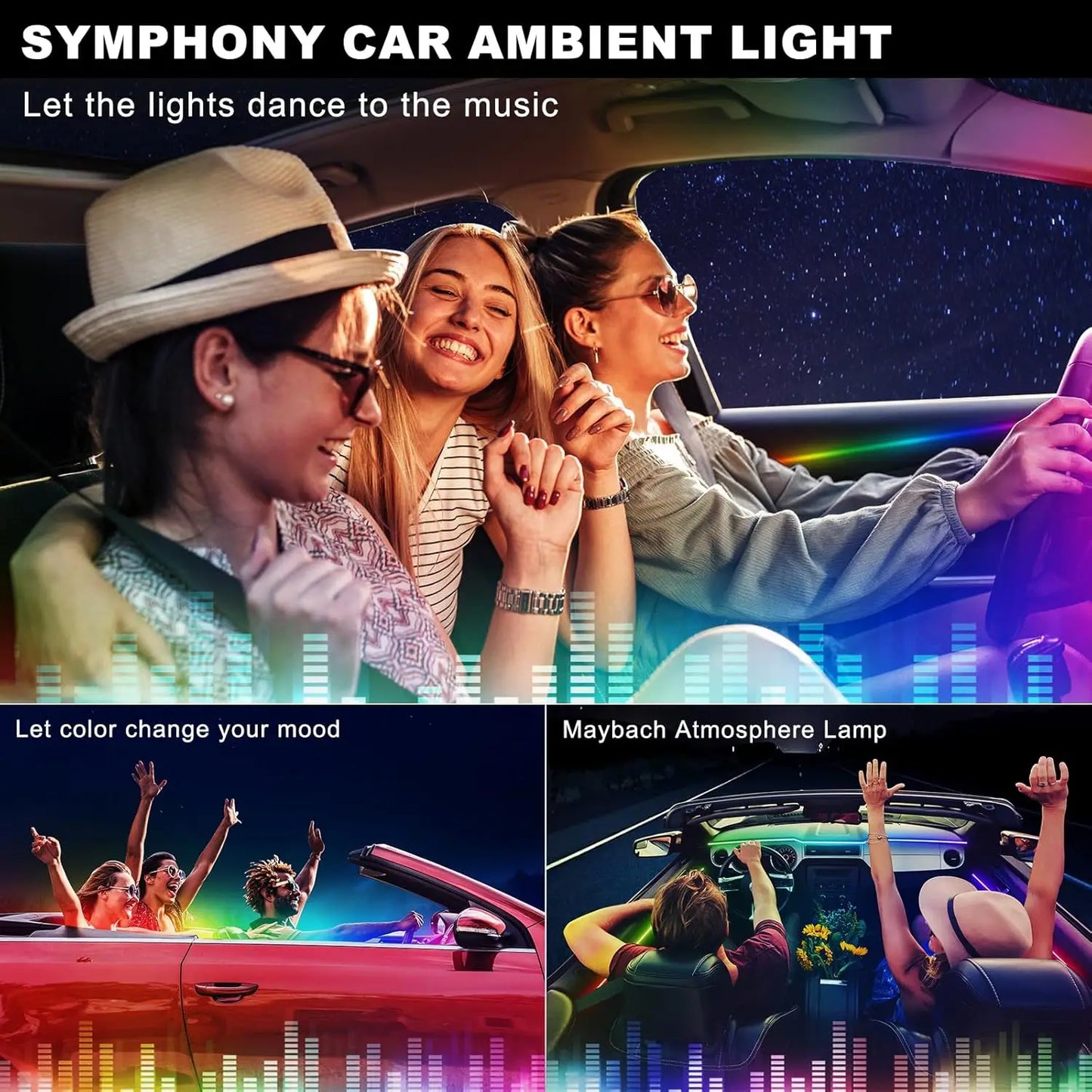 19 in 1 Car Interior Symphony Ambient Light Kit For Tesla Model 3 2019-2020 Acrylic Guide Fiber Strip Decoration Atmosphere Lamp