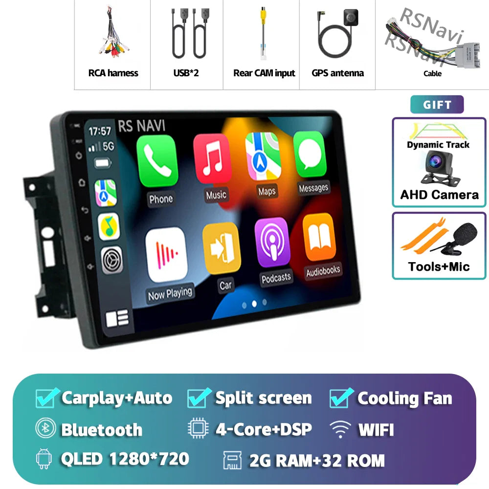 Android 14 Car Radio For Jeep Compass Grand Cherokee Wrangler Chrysler Sebring Town Country Dodge Charger Multimedia Stereo 2din