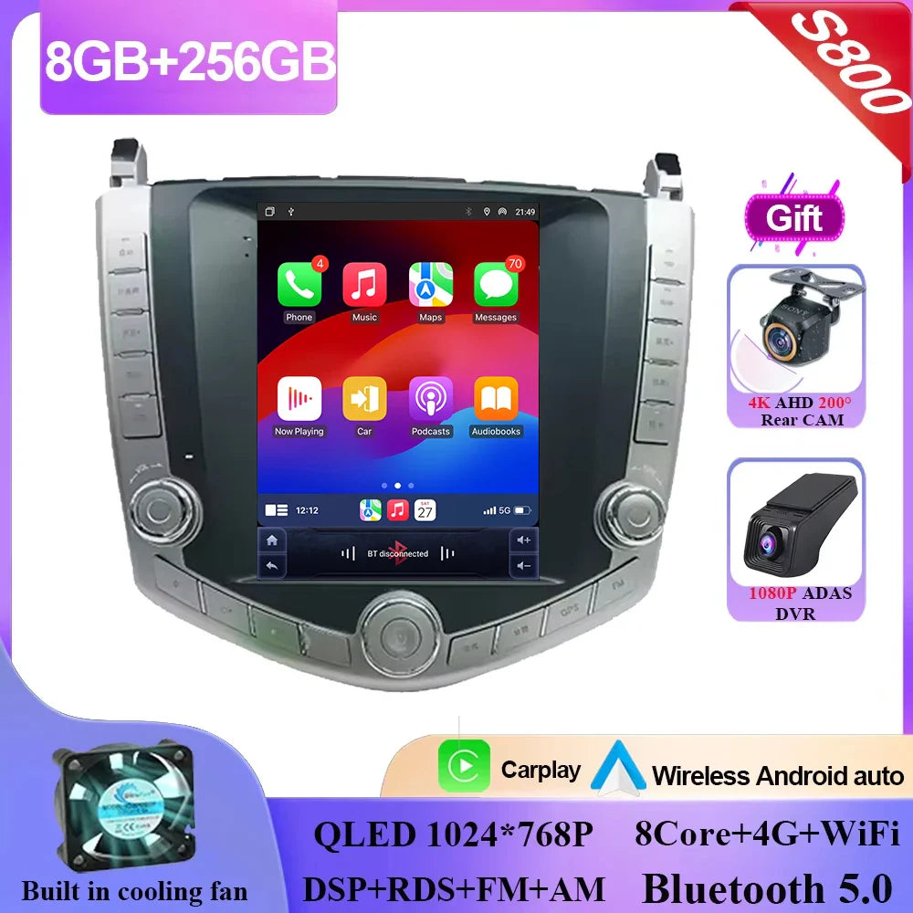 Android 14 QLED 9.7" inch Screen Car Radio For BYD S6 2011-2017 Carplay GPS Navi Stereo Multimedia video Player navigation 2din