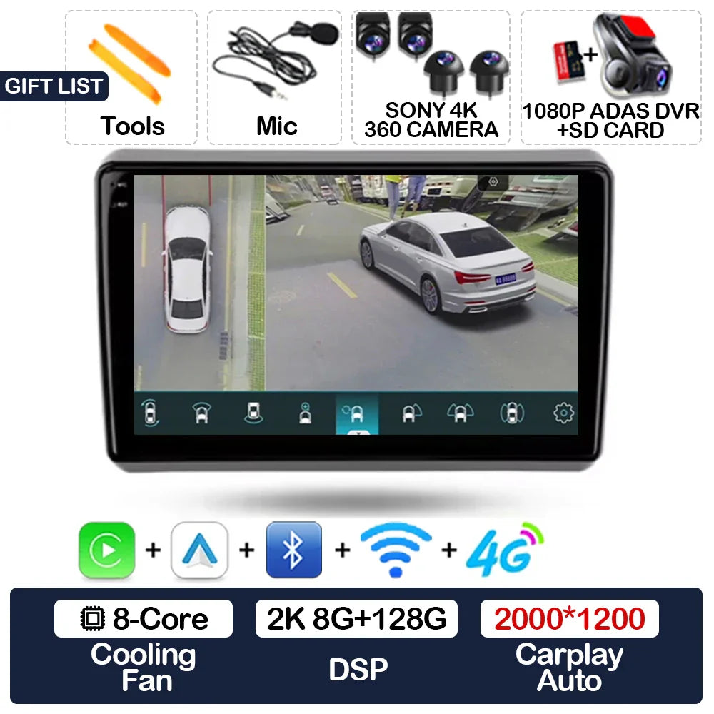 Android 15 Car Radio For Dodge Dart 2012 - 2016 BT Head Unit 4G WIFI Qualcomm GPS NAVI 2DIN Multimedia Video Player QLED LTE 5G