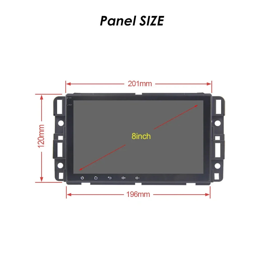 Stereo 2 Din Screen  Android 13  For Chevrolet Silverado Impala GMC Yukon Acadia Sierra Radio Multimedia Wireless