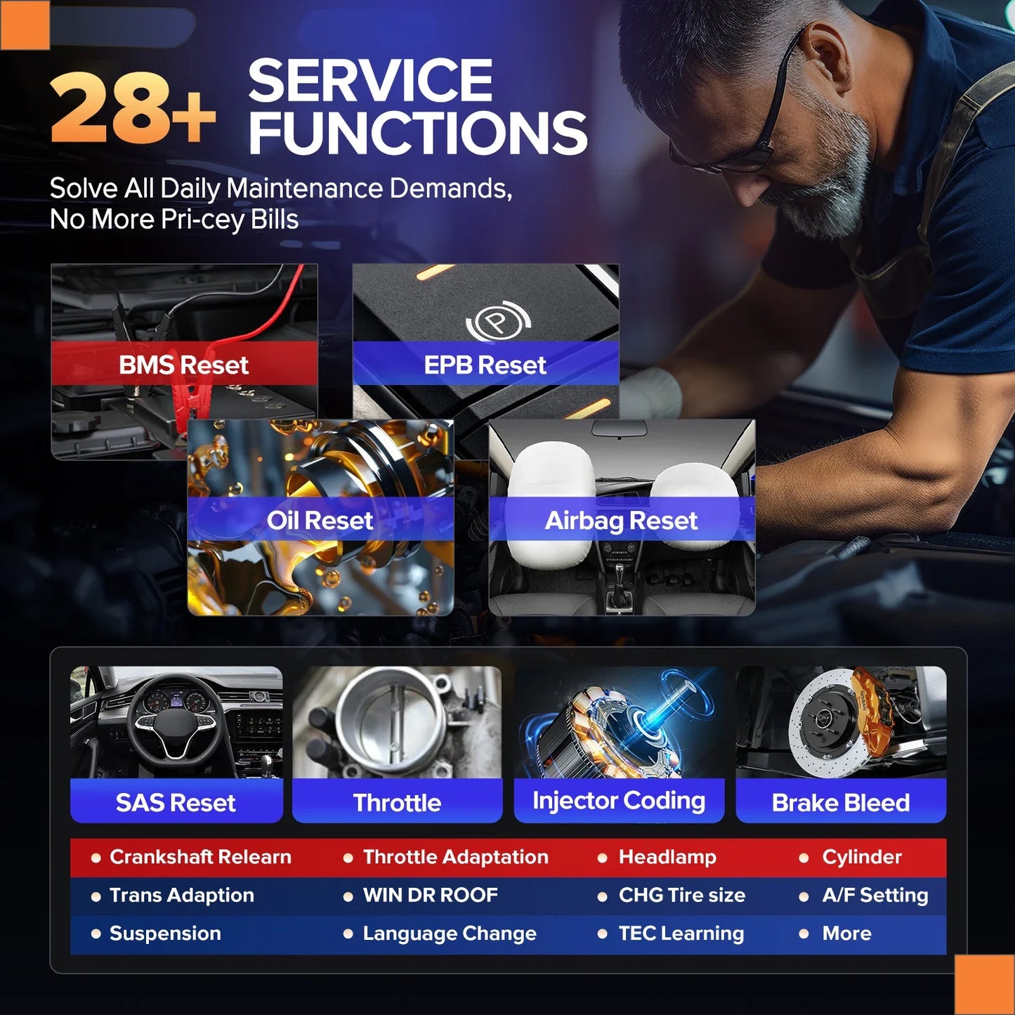 Autel MX808S Car Diagnostic Tool Automotive Code Reader OE All Systems Diagnostics Bidirectional OBD2 Scanner PKMX808 MK808S
