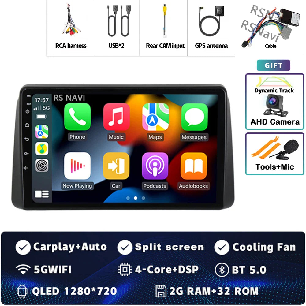 Android 14 Carplay Car Radio For Chrysler Grand Voyager 5 For Dodge Grand Caravan 2008 2011-2020 GPS Multimedia Stereo Head Unit