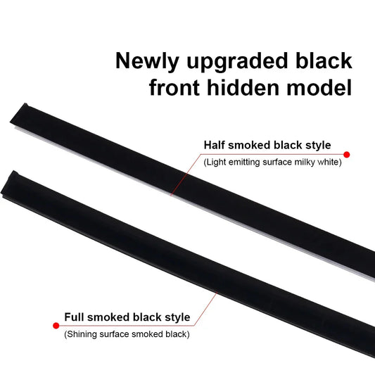 18/22 in 1 Car Hidden Ambient Light Backlight Dual Zone RGB Symphony Acrylic Strips Matt Black Interior Car Ambient Lamp APP 12V
