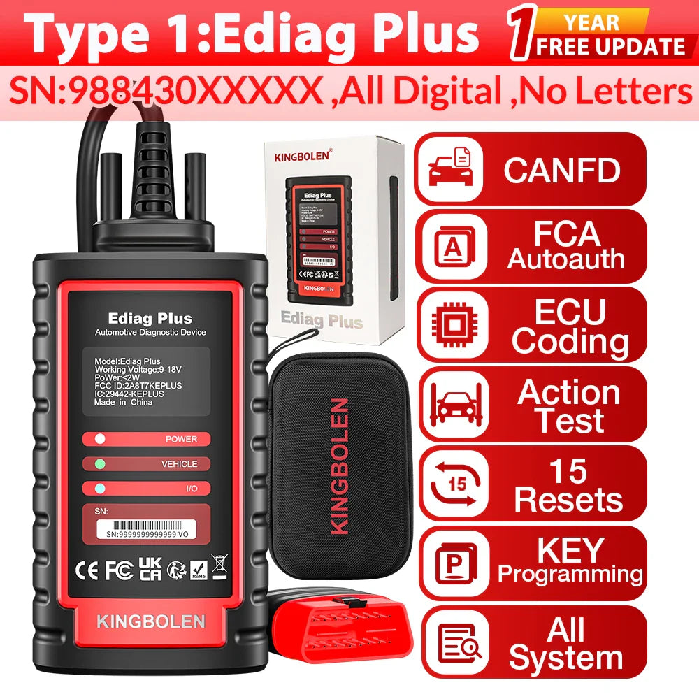 THINKCAR Thinkdiag 2 All System Support CAN FD Protocols OBD2 Scanner Full Car 15 Reset ECU Coding Active Test