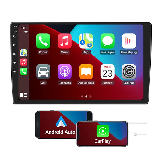 Car Radio Factory 9 Inch Touch Screen Support Bluetooth Wifi GPS Navigation Aux USB Radios With Wireless Apple Carplay