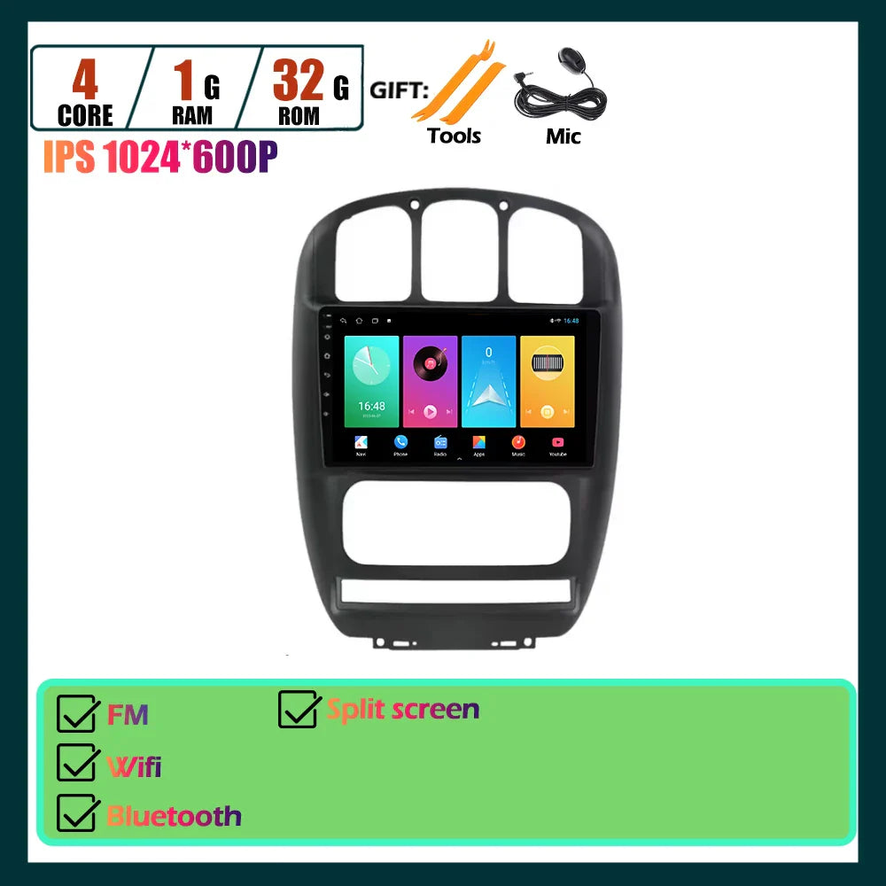 Wireless Carplay Android Auto Screen For Chrysler Voyager Rg Rs Town  & Country Rs 2000-2007 Multimedia Player Stereo Tools 4G