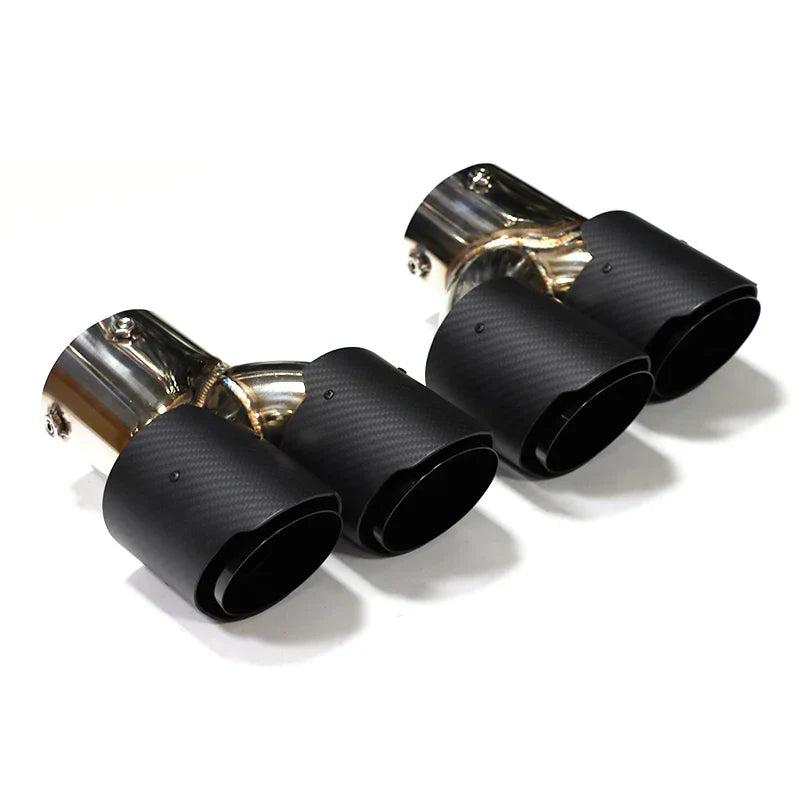 For BMW G20 G21 M340i G42 440i G22 M240i Dual Four Out M Exhaust Carbon Fiber Muffler Tip Exhaust System Nozzle Tailpipe 2020+