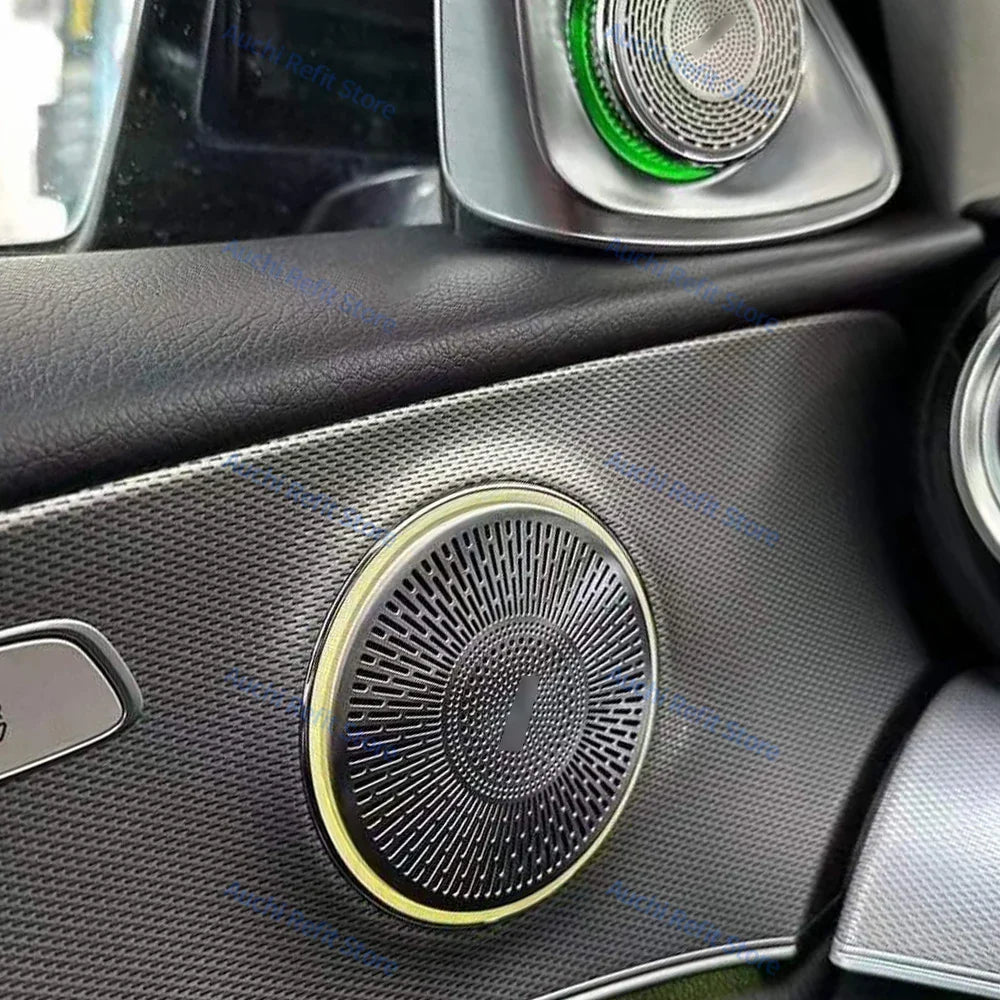 New LED Speaker Cover For Mercedes Benz W205 W213 X253 W238 C/E/GLC Class E Coupe Car Door Horn Decorative Shell Ambient Lights