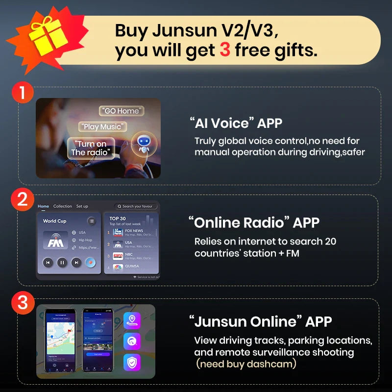 Junsun V3 Plus 2K Car Radio 7862 For Mitsubishi Outlander 3 GF0W GG0W 2012-2018 Wireless CarPlay Android Auto DSP GPS Navigation